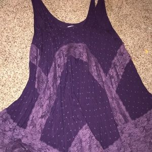 Free People purple trapeze intimates slip